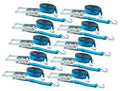 10 Pack 2 Inch x 27 FT Blue Ratchet Strap with J Hooks R353153