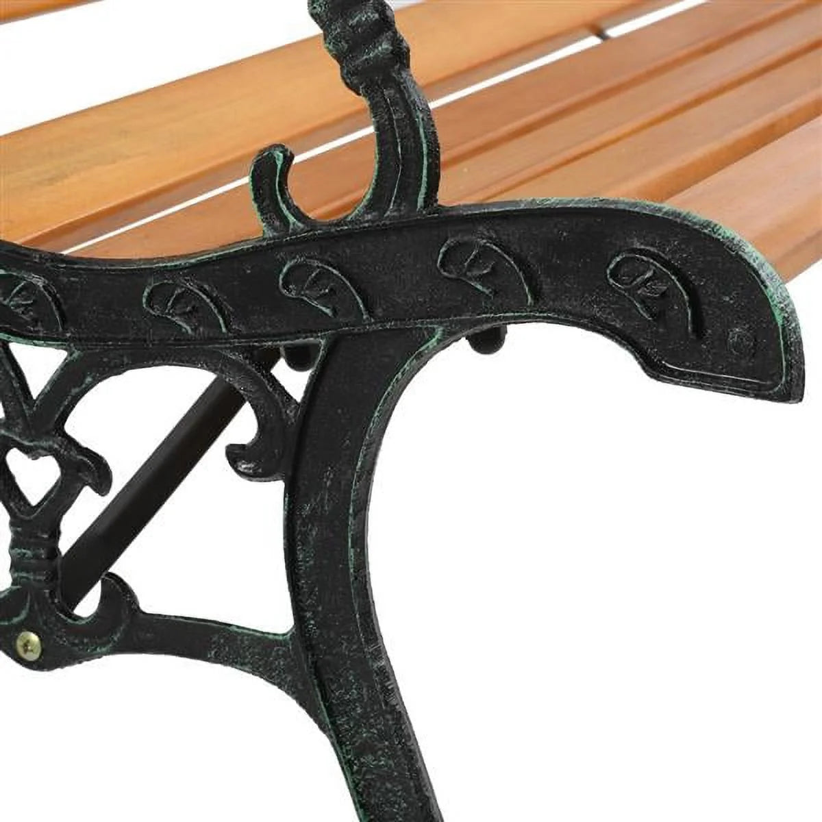 49" Hardwood Cast Iron Garden Bench L47065