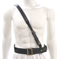 Black Leather Sam Browne Belt with Shoulder Strap C23946
