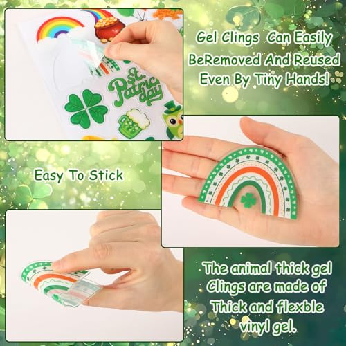 50 PCS Reusable Winter Gel Window Clings D7382