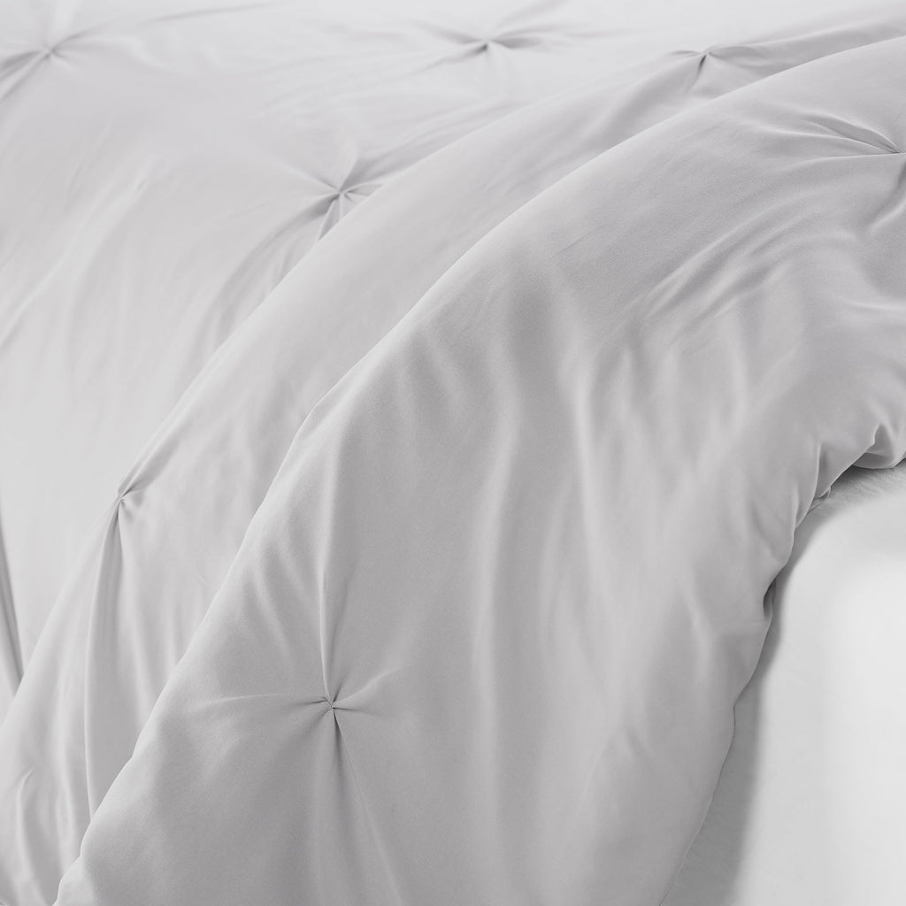 Gray King 3-Piece Pleated Duvet Set H630343