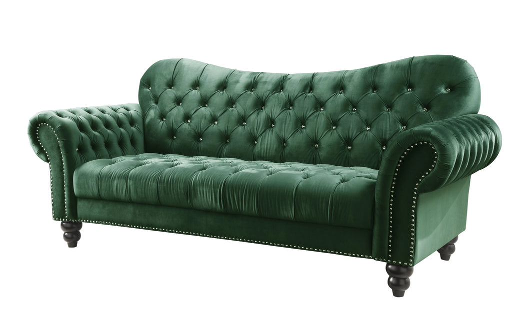 Green Velvet Sofa I714