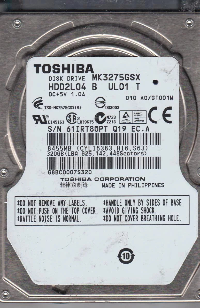 320GB SATA 2.5 Hard Drive T576777