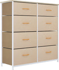 Dark Grey 8 Drawer Fabric Storage Tower G9101