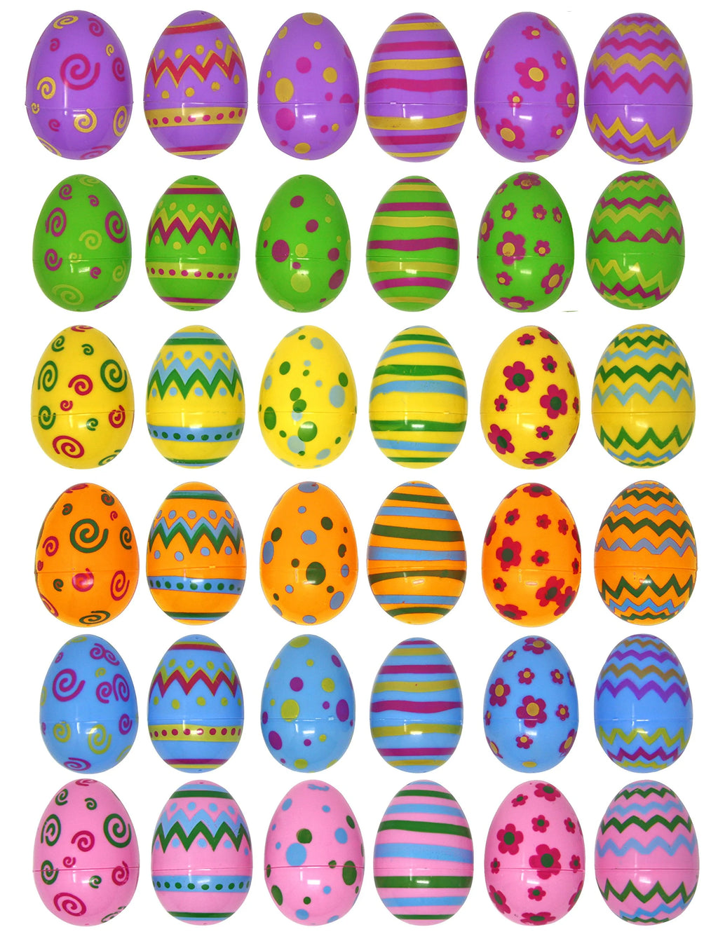 36 Pcs Plastic Jumbo Easter Eggs P279129