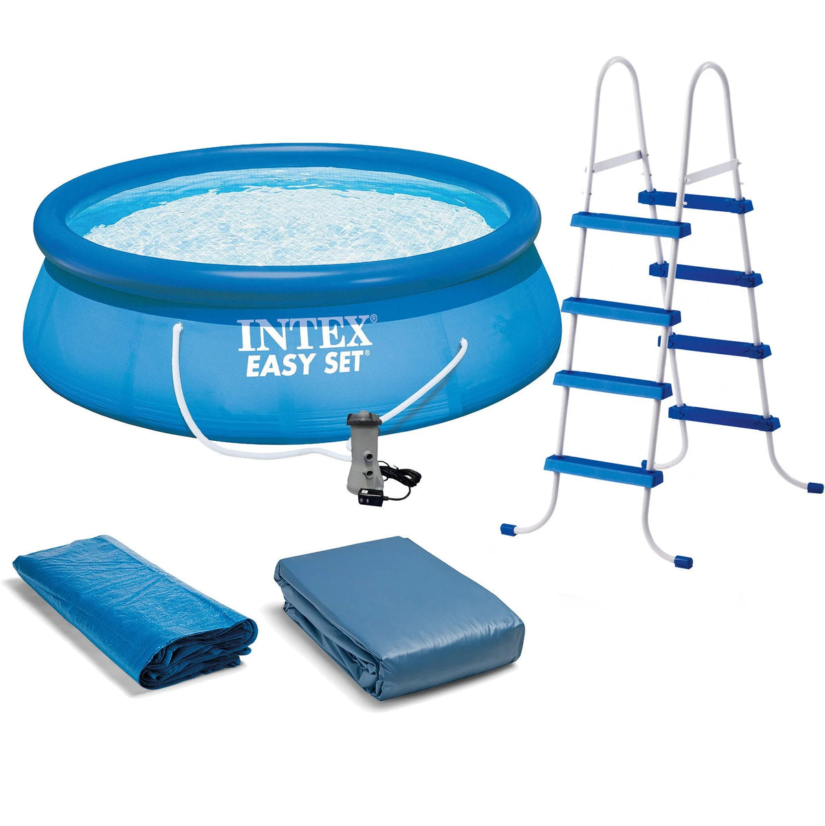 15' x 4' Inflatable Pool with Ladder and Pump T965